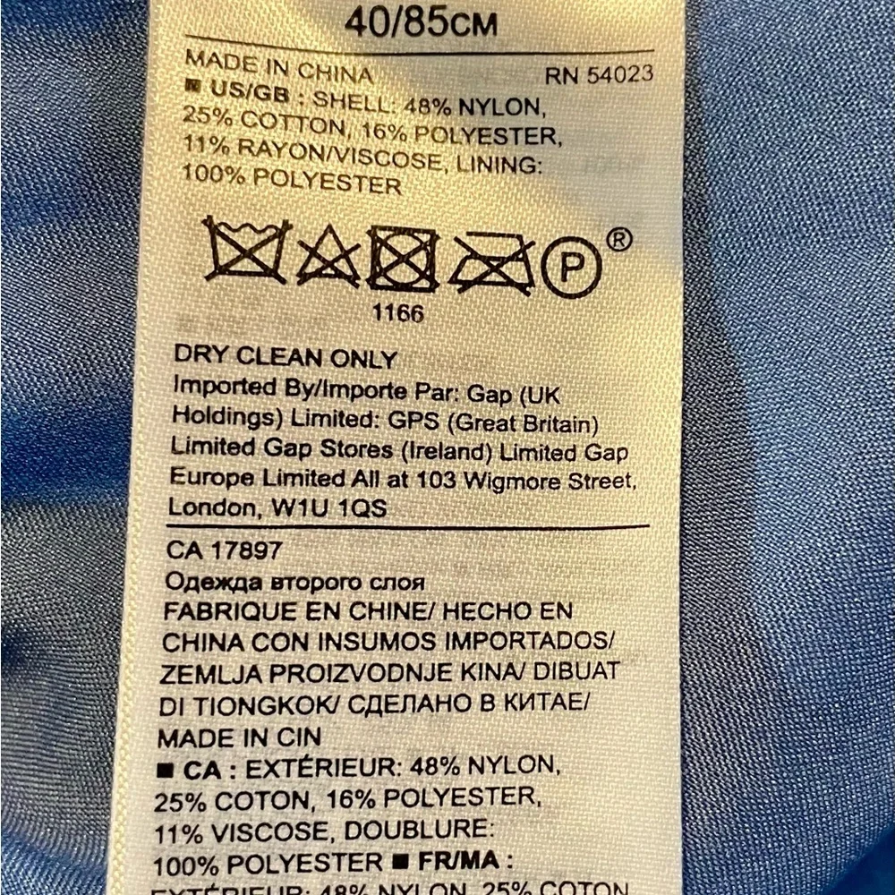 Banana Republic A-Line Asymmetrical Dress in Blue and Red Lace GUC - Picture 5 of 6